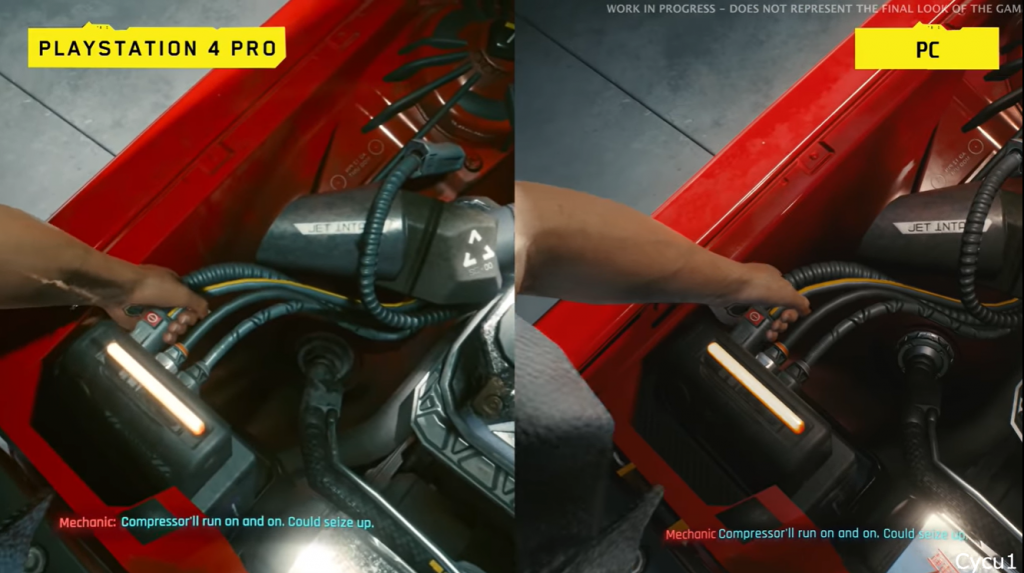 1606407268 912 Cyberpunk 2077 esta comparacion de PS4 Pro PC puede