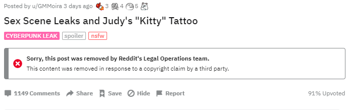 Cyberpunk 2077: escenas explícitas del juego filtradas en Pornhub 2 Cyberpunk 2077 escenas explicitas del juego filtradas en Pornhub