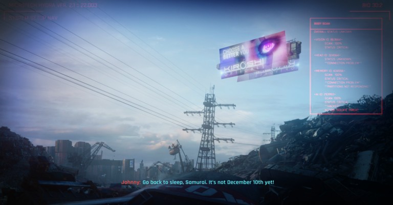 Cyberpunk 2077 un easter egg esperaba a los jugadores que