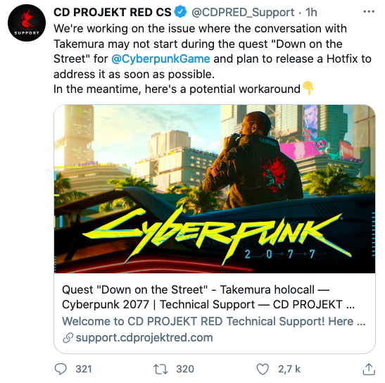 Cyberpunk 2077 parche 11 la ultima actualizacion causa un error