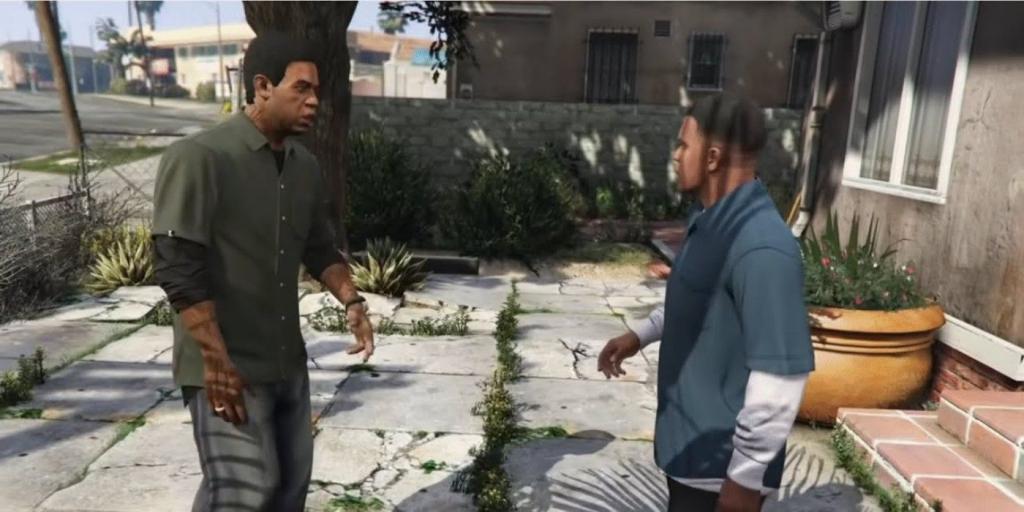 GTA V los actores del juego reproducen una famosa escena