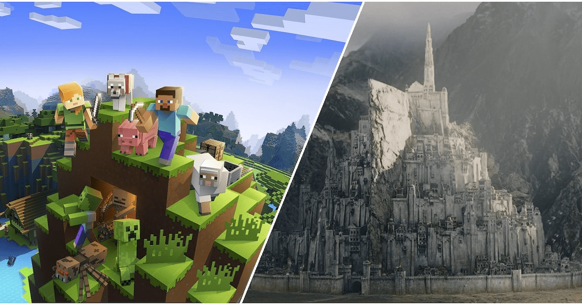 Minecraft: la ciudad de Minas Tirith de El señor de los anillos mejorado por RTX