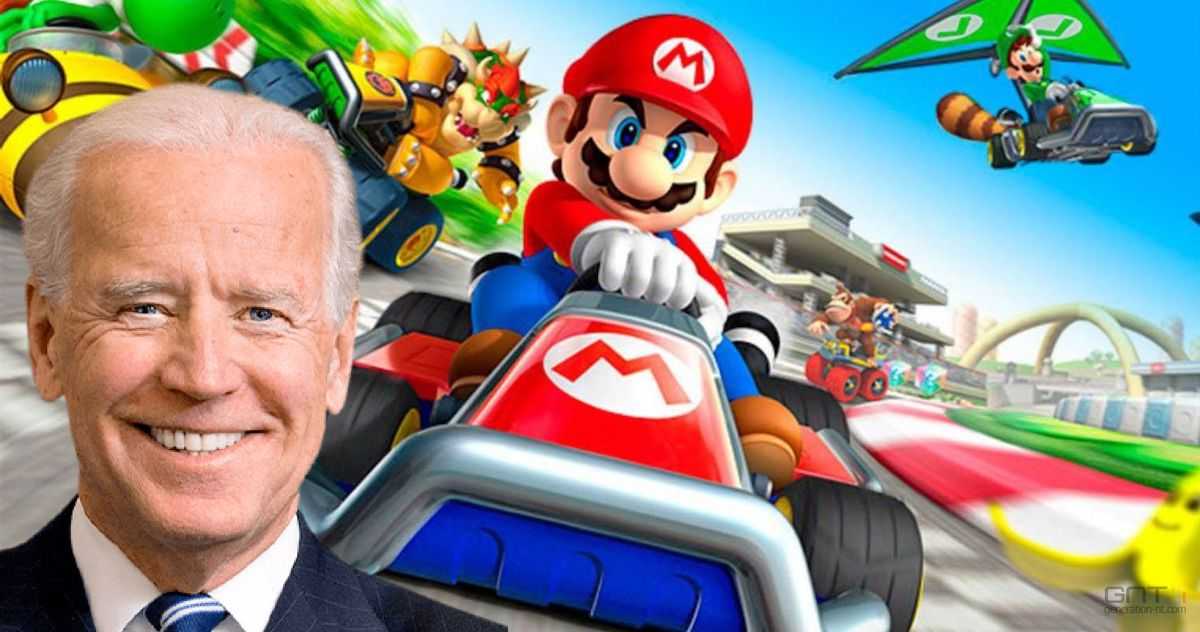 Joe Biden es fan de Mario Kart y lo demostró este fin de semana 1 Joe Biden es fan de Mario Kart y lo demostró este fin de semana