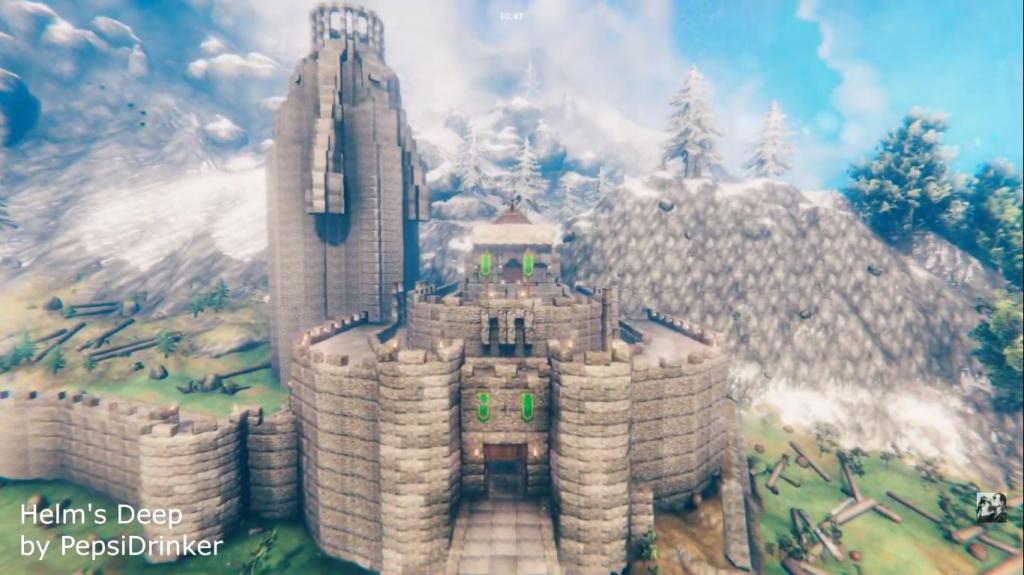 1614953225 950 Valheim este jugador construye una impresionante recreacion de Helms Deep