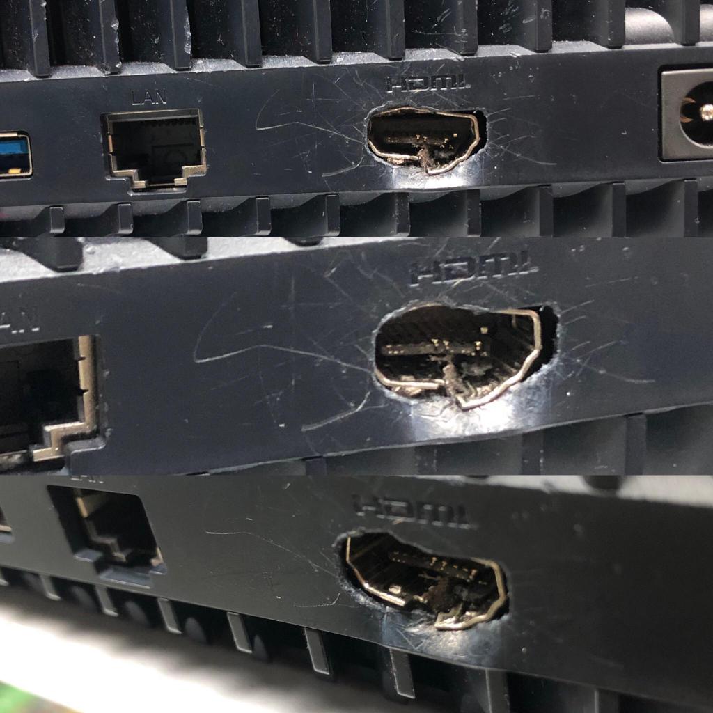 PS5 este puerto HDMI destruido por un nino parece la