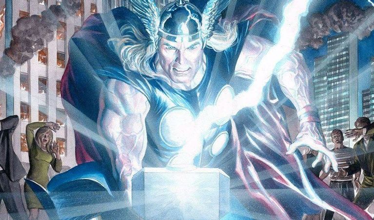 Thor acaba de fusionarse con una fuente asombrosa para aumentar su potencia. 2 Thor acaba de fusionarse con una fuente asombrosa para aumentar
