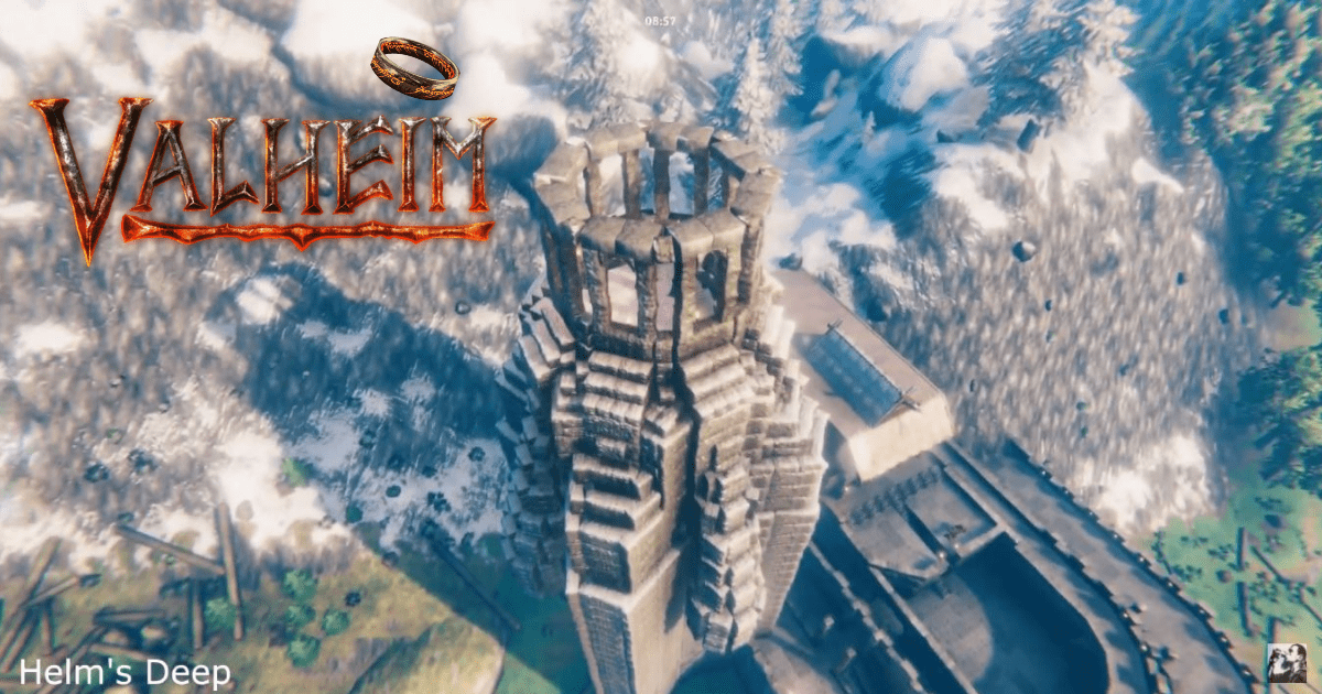 Valheim: este jugador construye una impresionante recreación de Helm's Deep