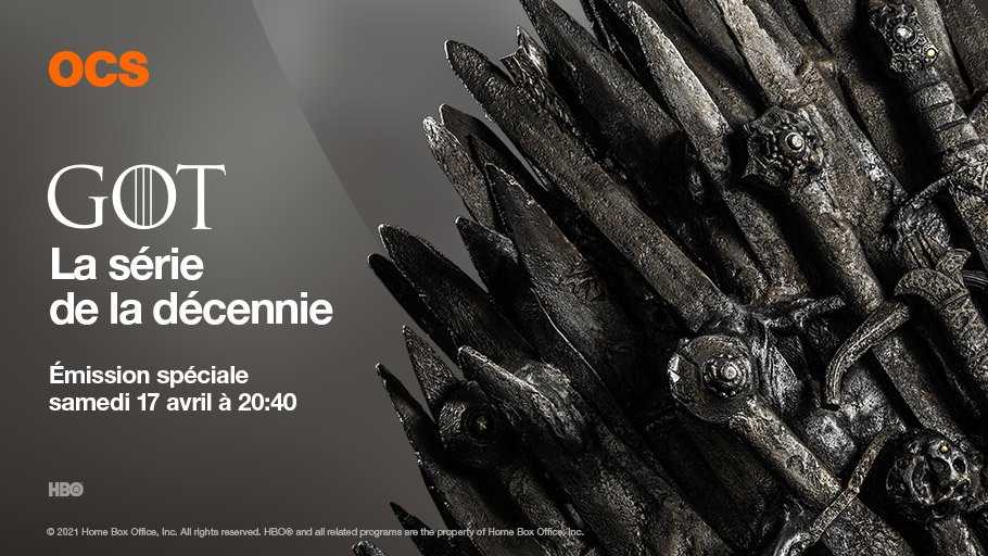 Game of Thrones: velada especial este 17 de abril en OCS por los 10 años de la serie