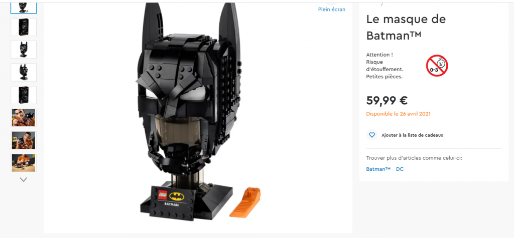 Aumente su poder de super constructor con la mascara LEGO