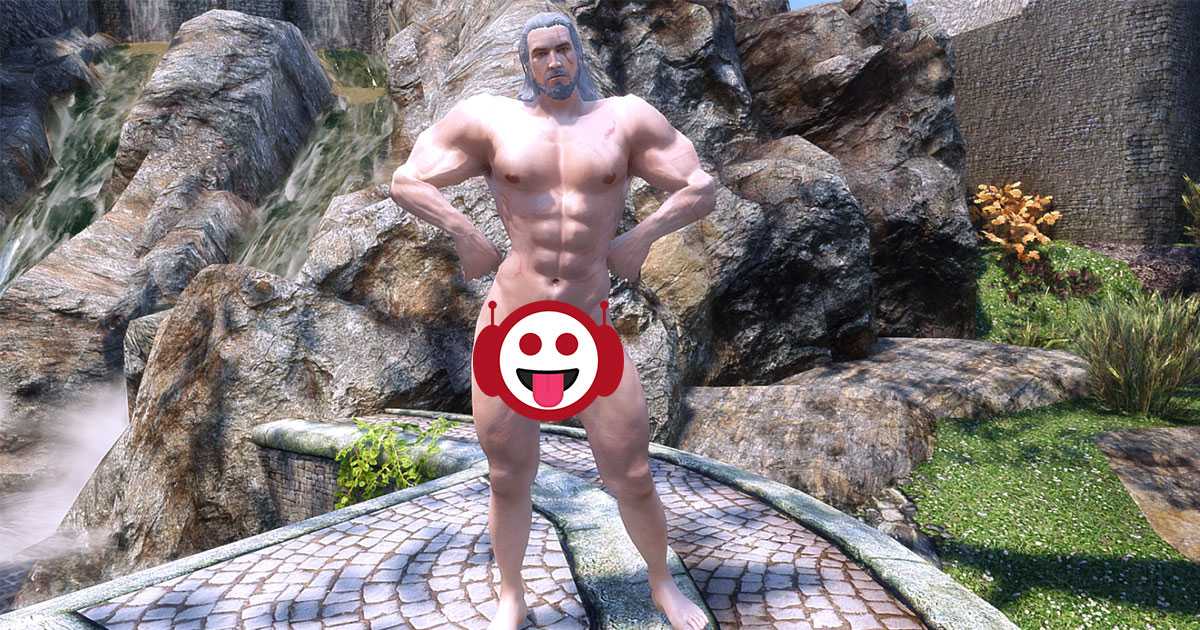 Skyrim: este mod te permite ir acompañado de un Geralt completamente desnudo