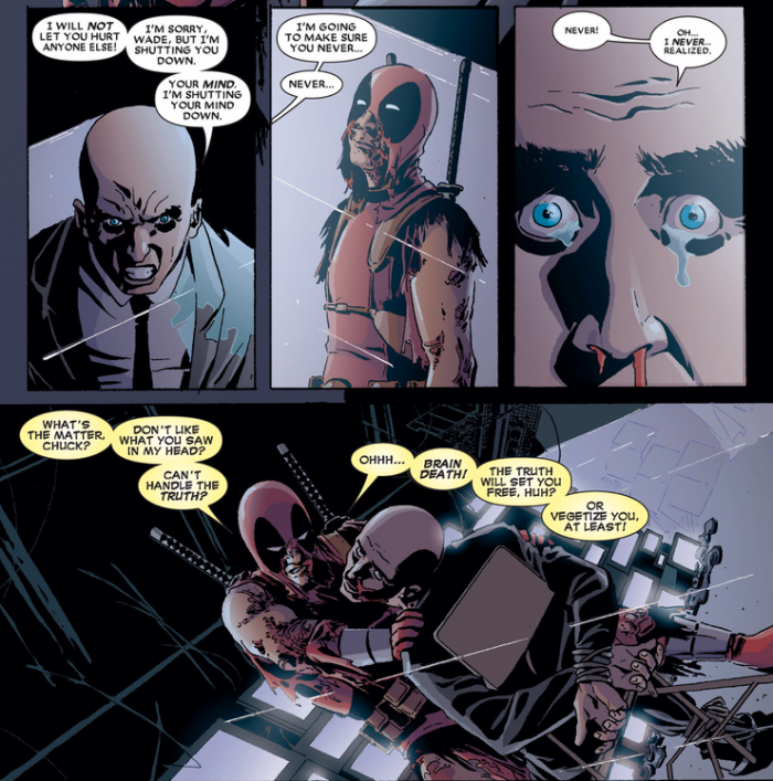 X-Men: el profesor Xavier en el peor de los casos después de este encuentro con Deadpool 4 X Men el profesor Xavier en el peor de los casos