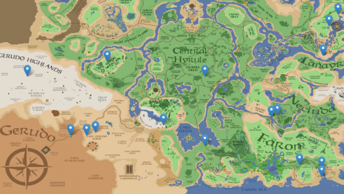 Zelda crea un hermoso Google Maps para Zelda Breath of