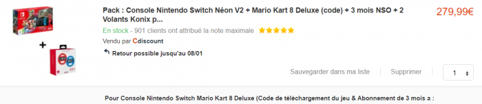 Nintendo Switch un gran pack con Mario Kart 8