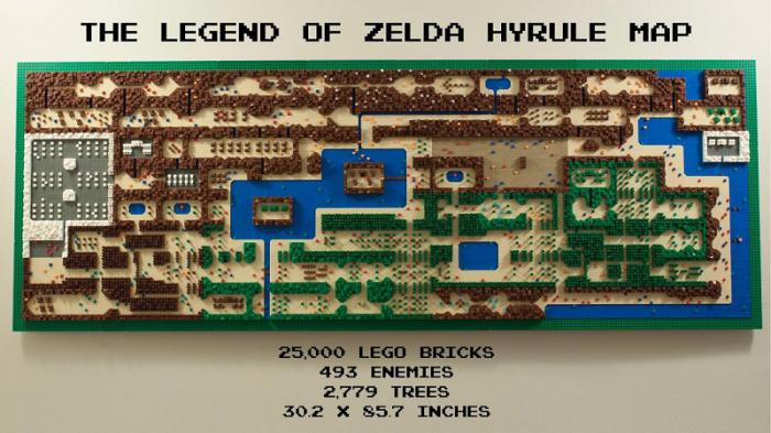 1643636886 614 Mapa del juego Zelda NES recreado usando 25000 ladrillos LEGO