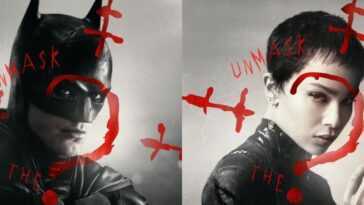 The Batman: The Riddler, Batman, Catwoman y Penguin en carteles