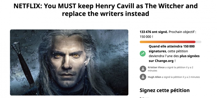 The Witcher: la petición para el regreso de Henry Cavill alcanza esta astronómica cifra de firmas 3 The Witcher la peticion para el regreso de Henry Cavill