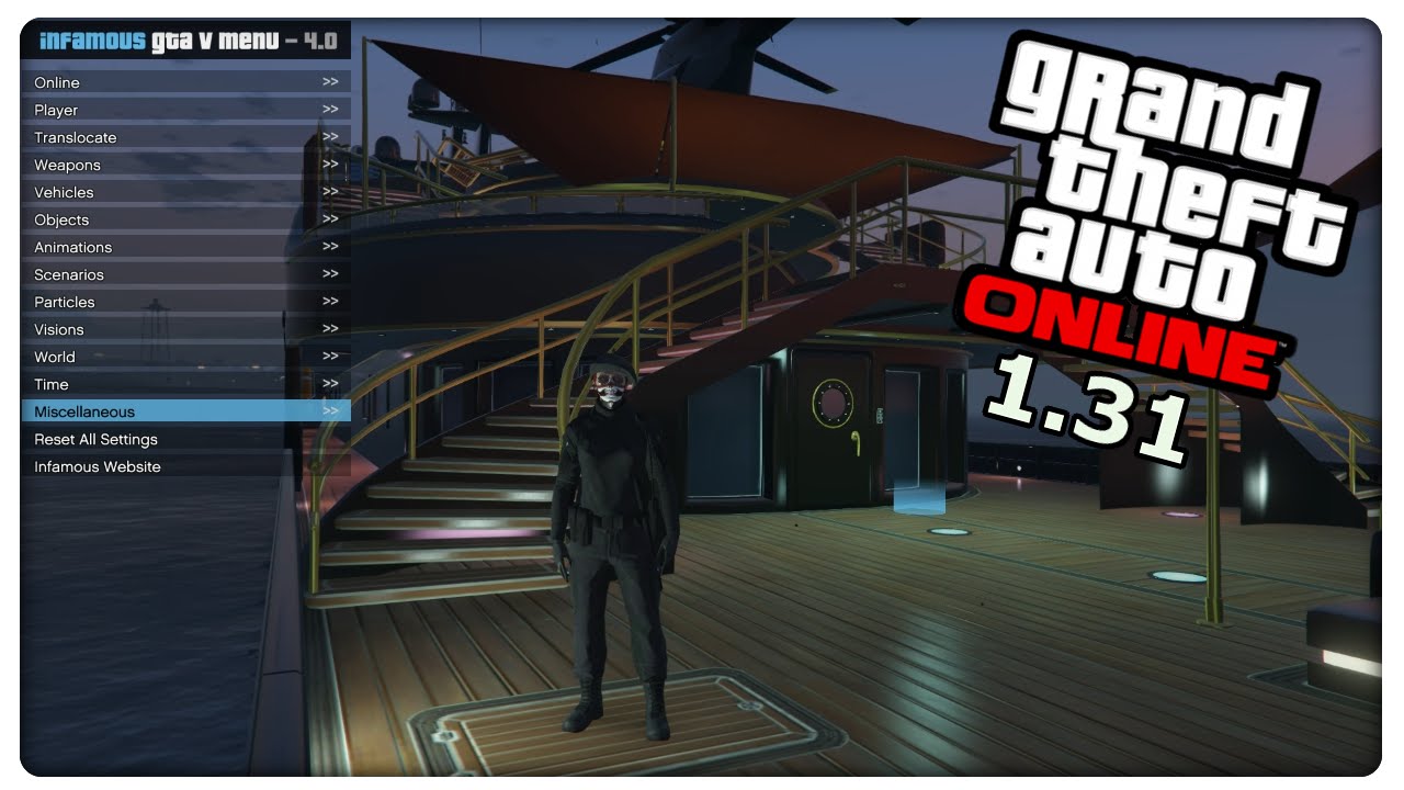 Menú de modificación de PC de GTA 5 después del parche 1.30 en línea y Rp, dinero, nivel, autos de generación |  Menú Mod infame - YouTube