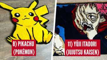 One Piece, Dragon Ball... 20 alfombras que representan personajes de famosas series de anime y animación, el resultado es espectacular