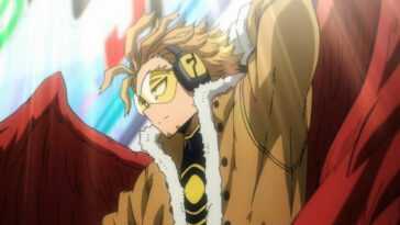 My Hero Academia: Hawks listo para atacar con sus alas extendidas