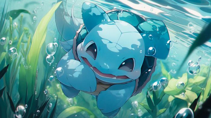 50 Pokémon si hubieran sido creados por Studio Ghibli 10 Squirtle recreado en versión Ghibli por una IA.