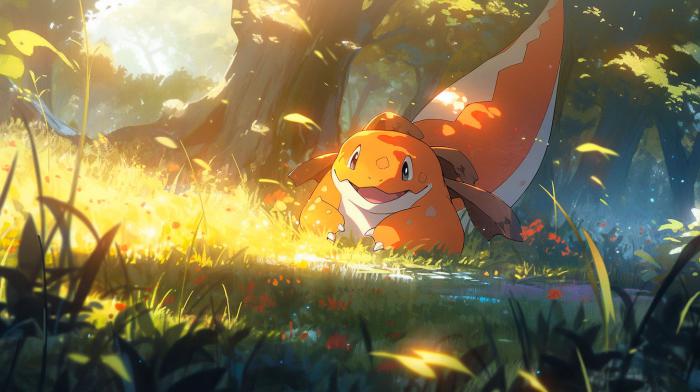 50 Pokémon si hubieran sido creados por Studio Ghibli 7 Charmander recreado en versión Ghibli por una IA.