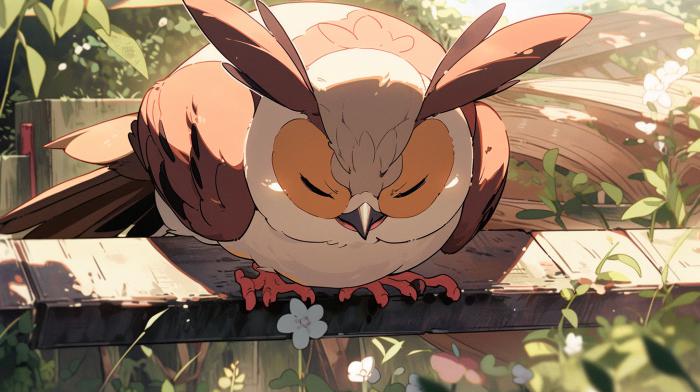 50 Pokémon si hubieran sido creados por Studio Ghibli 19 Roucoul recreado por una IA en versión Ghibli.