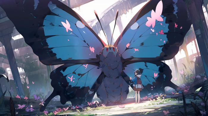 50 Pokémon si hubieran sido creados por Studio Ghibli 15 Papilusion recreado en versión Ghibli por una IA.