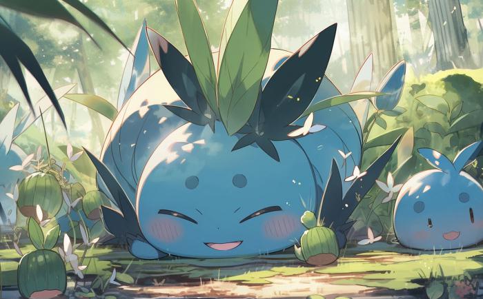 50 Pokémon si hubieran sido creados por Studio Ghibli 46 Mystherbe recreado en versión Ghibli por una IA.