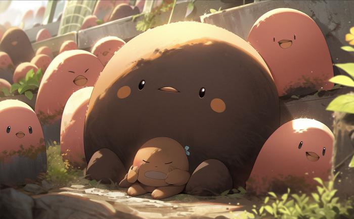 50 Pokémon si hubieran sido creados por Studio Ghibli 53 Moletalker recreado en versión Ghibli por una IA.