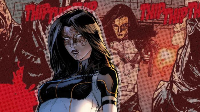 máscara de señora de los cómics de marvel