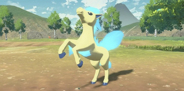 Una Ponyta cromática en Pokémon Legends: Arceus