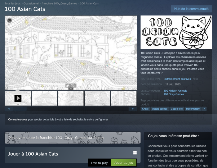 100 gatos asiáticos en Steam