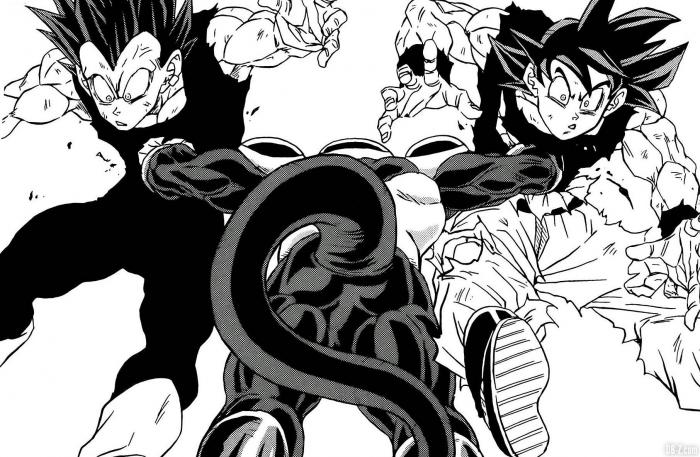 Black Frieza vs Goku Ultra Instinct y Goku Ultra Ego en el manga Dragon Ball Super