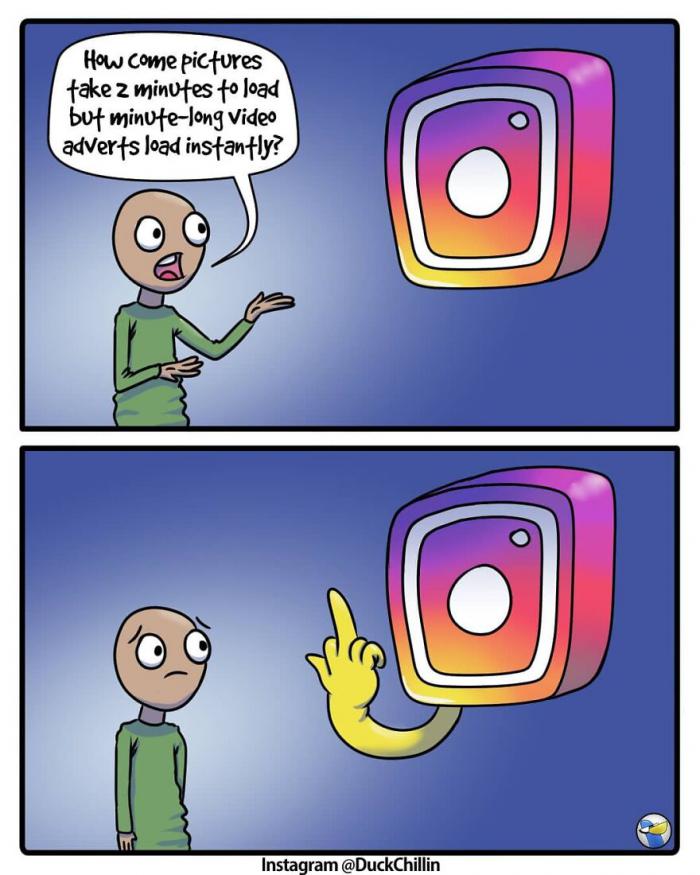 Cómics con el logo de Instagram