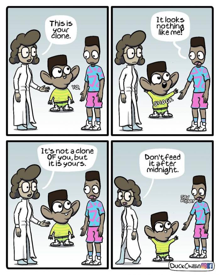 Cómic con un niño que tiene orejas grandes.