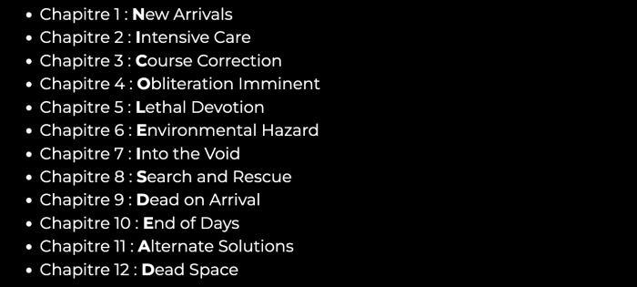 capítulos del espacio muerto