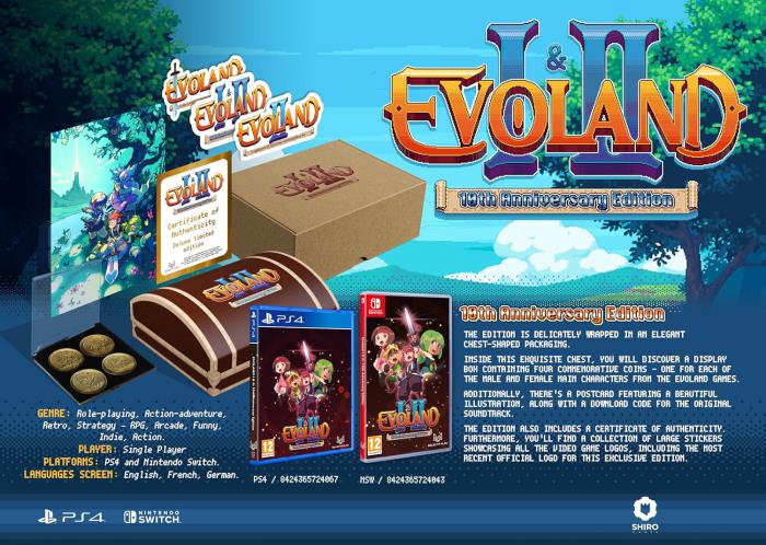 conjunto de caja de evoland