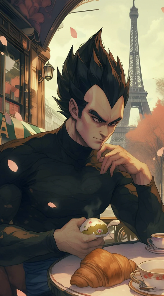 Vegeta París a mitad del viaje