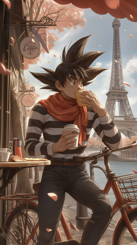 Son Goku París a mitad del viaje