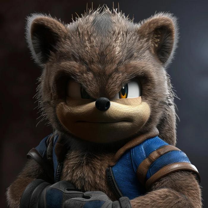 sonic como un oso
