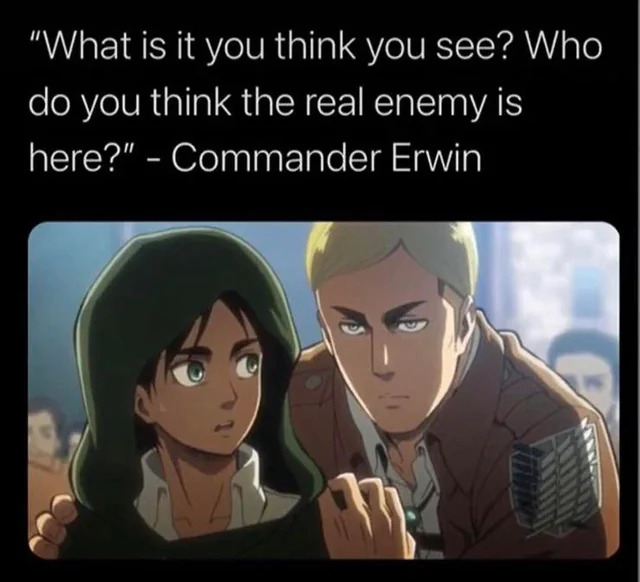 pregunta snk erwin eren enemigo