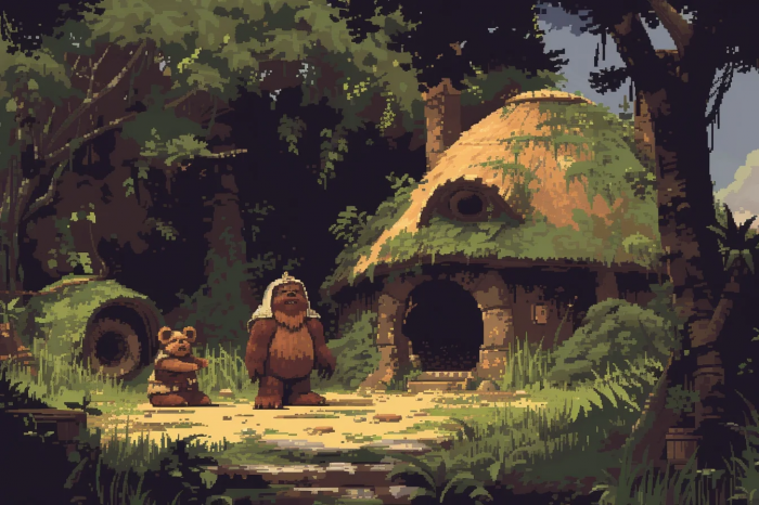 juego de ewok de la guerra de las galaxias