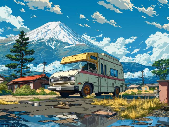 Breaking Bad: 10 imágenes al estilo Studio Ghibli 7 pequeña caravana