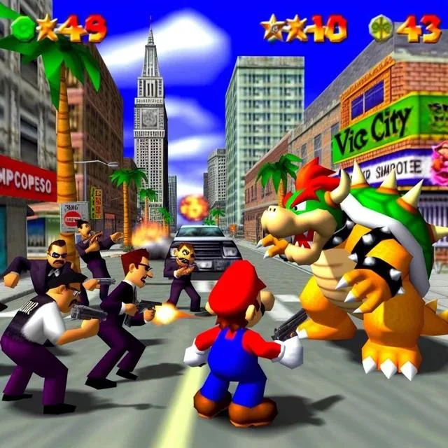 Mario se enfrenta a Bowser