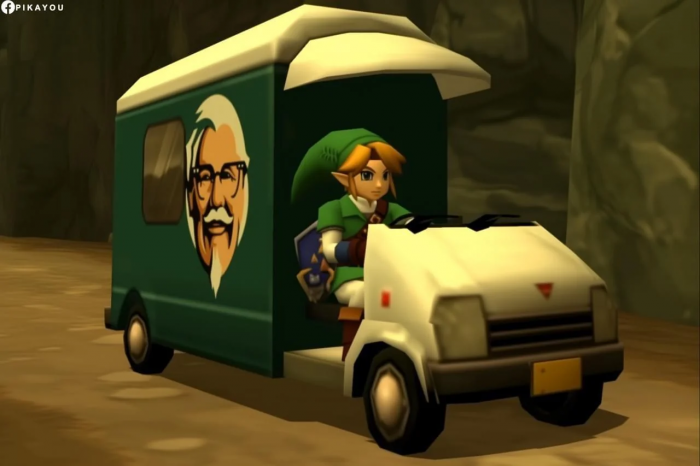 Link conduce un vehículo de KFC
