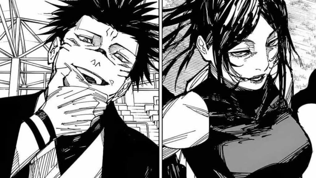 Sukuna y Yorozu en el manga Jujutsu Kaisen