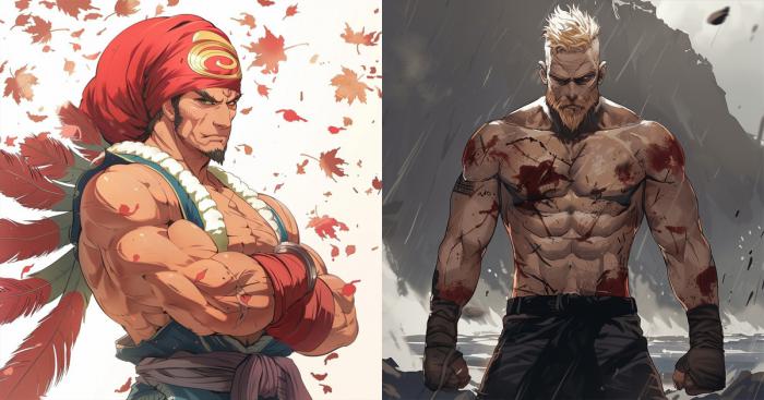 12 paises en versiones de luchadores de Street Fighter parte