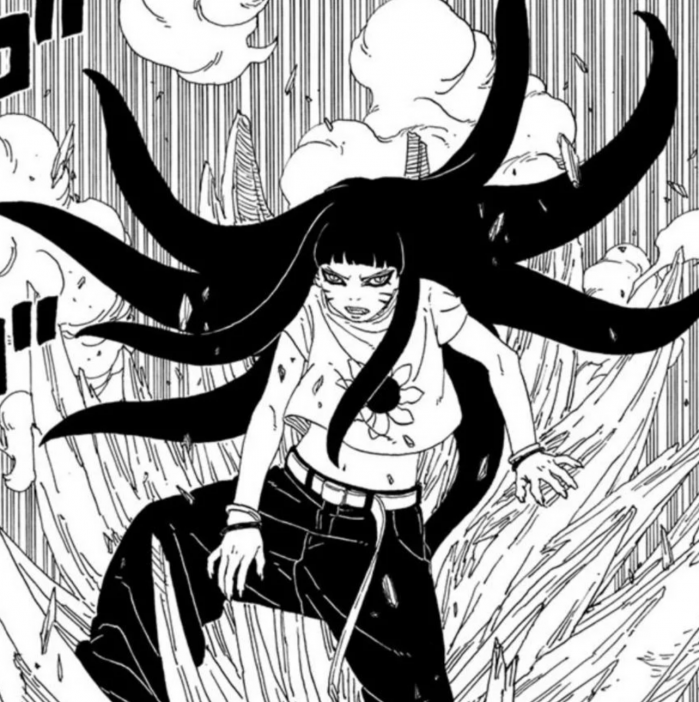 Naruto: la forma Kyûbi de Himawari finalmente revelada 4 Himawari en Naruto Dos Vórtice Azul