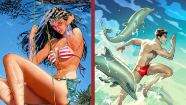 Batman, Superman, Wonder Woman... DC desnuda a sus superhéroes en bañador para el verano