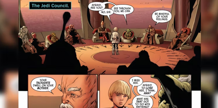 Star Wars: descubre cómo sería Anakin si no se hubiera convertido en Darth Vader 4 Amenaza fantasma, especial número 1 del 25 aniversario.